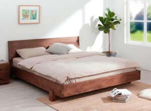 Mẫu giường ngủ gỗ tự nhiên đẹp hiện đại
