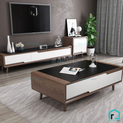 Bàn gỗ sồi tay nắm chéo góc