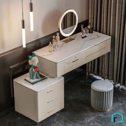 Bàn trang điểm chân sắt mặt đá TD02