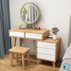 Bàn trang điểm gỗ sồi kèm táp TD05