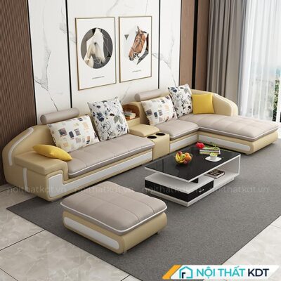 Ghe sofa da ket hop ni goc L S28 27