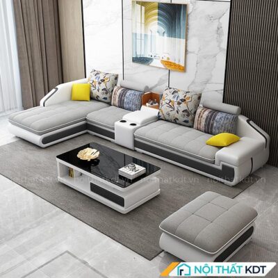 Ghe sofa da ket hop ni goc L S28 35