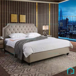 Giường ngủ họa tiết quả trám GN02