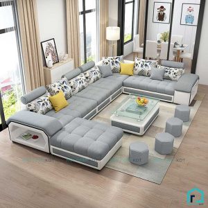 Sofa 3 cạnh cho nhà rộng