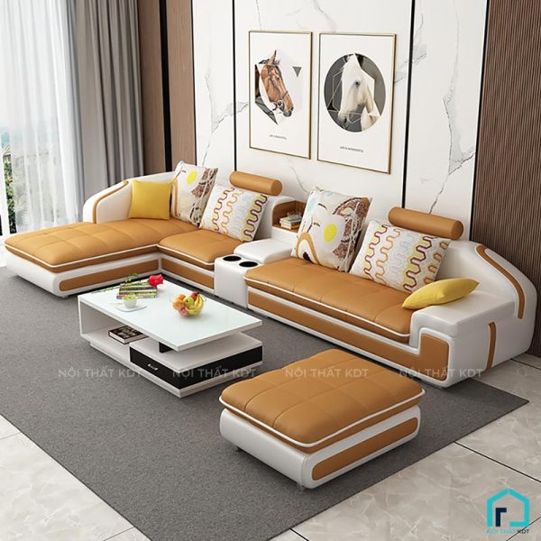 Sofa góc bọc nỉ hiện đại cho phòng khách rộng và vừa S28 (22)