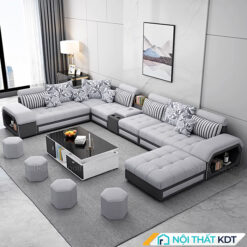 Sofa goc chu U boc da va ni S29U 19
