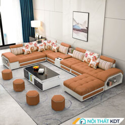 Sofa goc chu U boc da va ni S29U 20