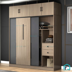 Tủ quần áo 2 cánh khác màu QA12