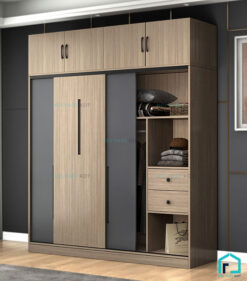Tủ quần áo 2 cánh khác màu