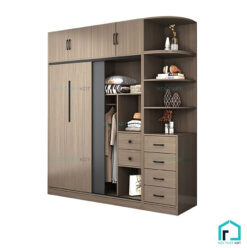 Tủ quần áo 2 cánh khác màu