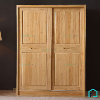 Tủ quần áo gỗ sồi cửa trượt
