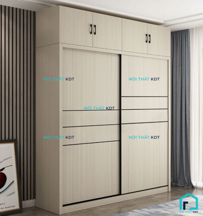 Tủ quần áo họa tiết kẻ ngang
