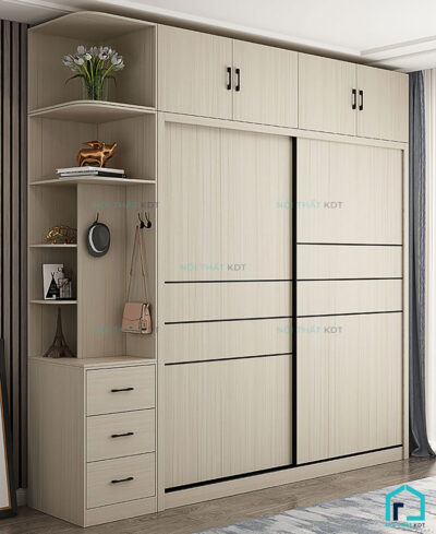 Tủ quần áo họa tiết kẻ ngang