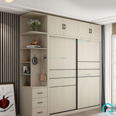 Tủ quần áo họa tiết kẻ ngang