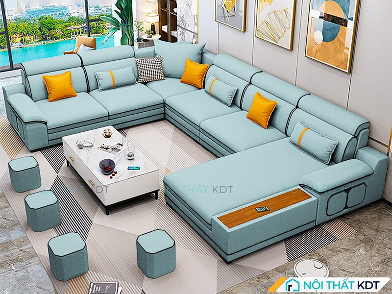 Sofa chữ U nâng tầm thẩm mỹ, tạo điểm nhấn sang trọng cho không gian