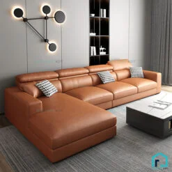 Sofa bọc da nhăn tự nhiên