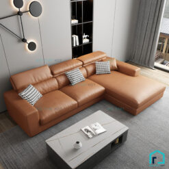 Sofa bọc da nhăn tự nhiên