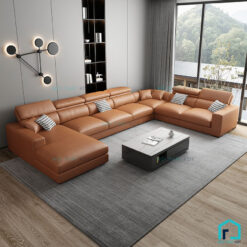 Sofa bọc da nhăn tự nhiên