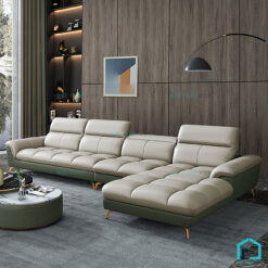 Sofa da đệm chia ô