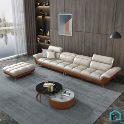 Sofa da đệm chia ô