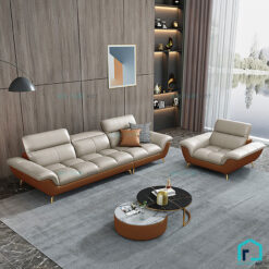 Sofa da đệm chia ô