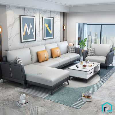 Sofa da đơn giản