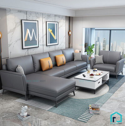 Sofa da đơn giản