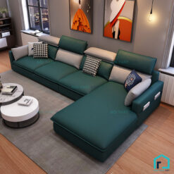 Sofa da tay vuông mỏng