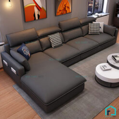 Sofa da tay vuông mỏng