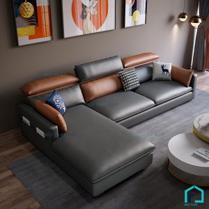 Sofa da tay vuông mỏng