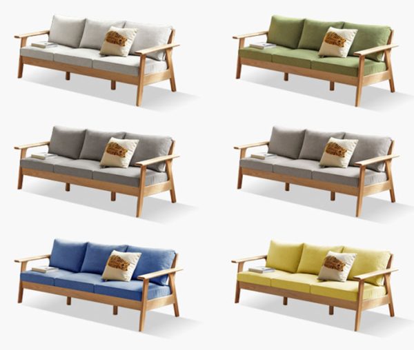 Sofa gỗ bọc nỉ nhiều màu