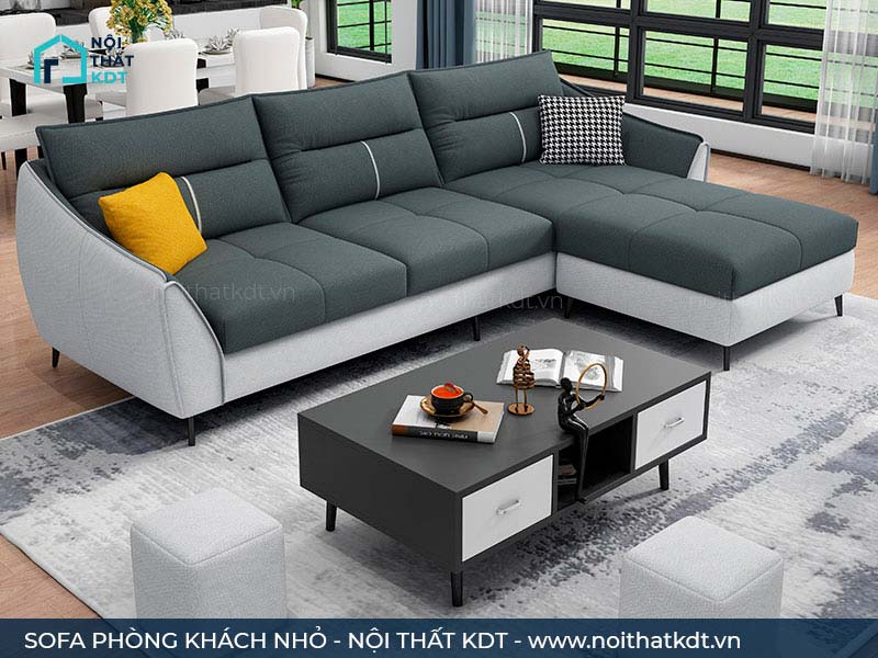 Mẫu sofa góc cho phòng khách nhỏ với thiết kế độc đá