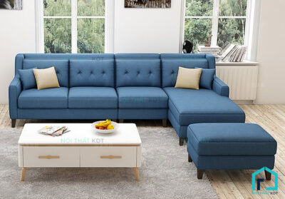 Sofa nỉ tay bậc thang