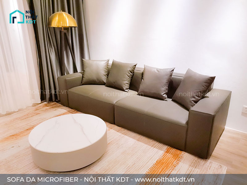 Sofa phong cách Italia bọc da microfiber