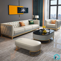Sofa tân cổ điển viền vàng