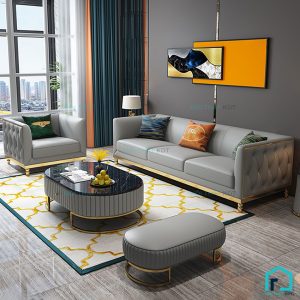 Sofa tân cổ điển viền vàng