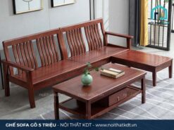 Bộ bàn ghế gỗ góc chữ L giá 5 triệu