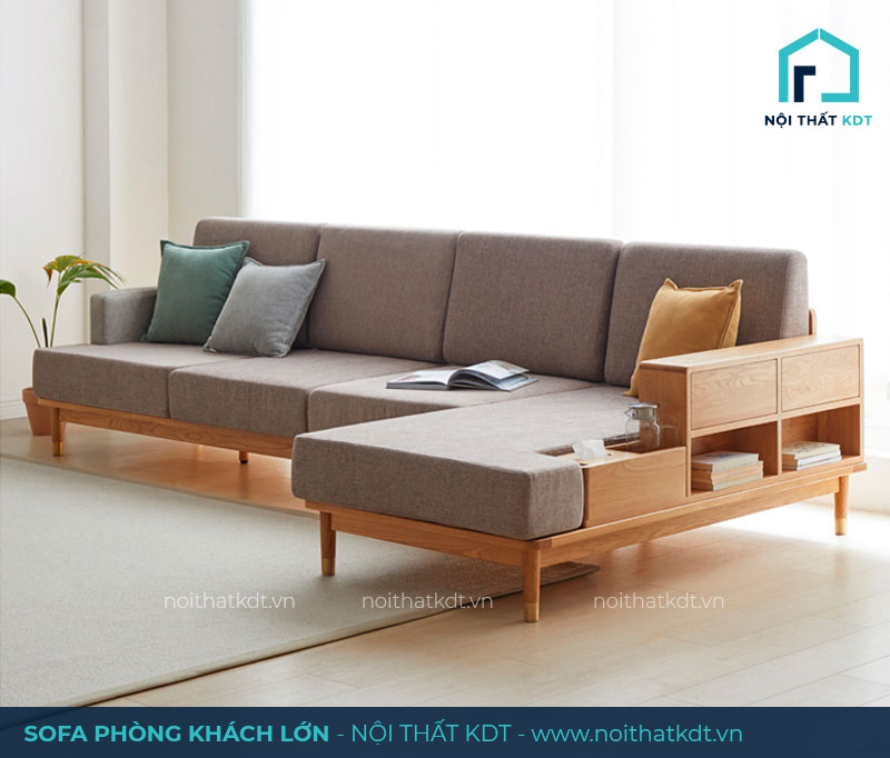 Sofa gỗ phòng khách lớn