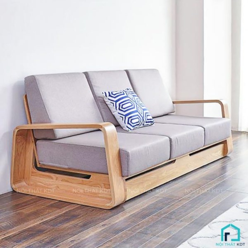 ghế sofa gỗ phòng khách nhỏ
