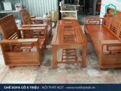 Mẫu bàn ghế gỗ phòng khách đơn giản