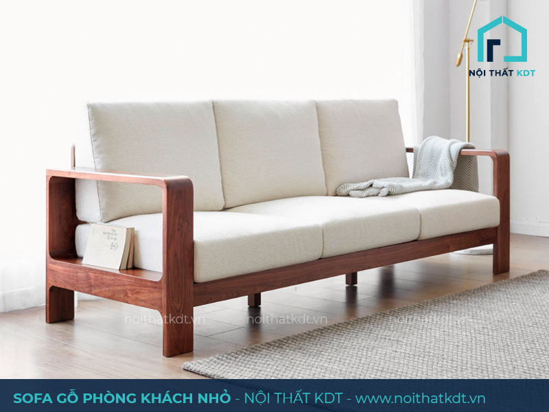 Mẫu sofa gỗ xoan đào dành cho nhà phòng khách nhỏ
