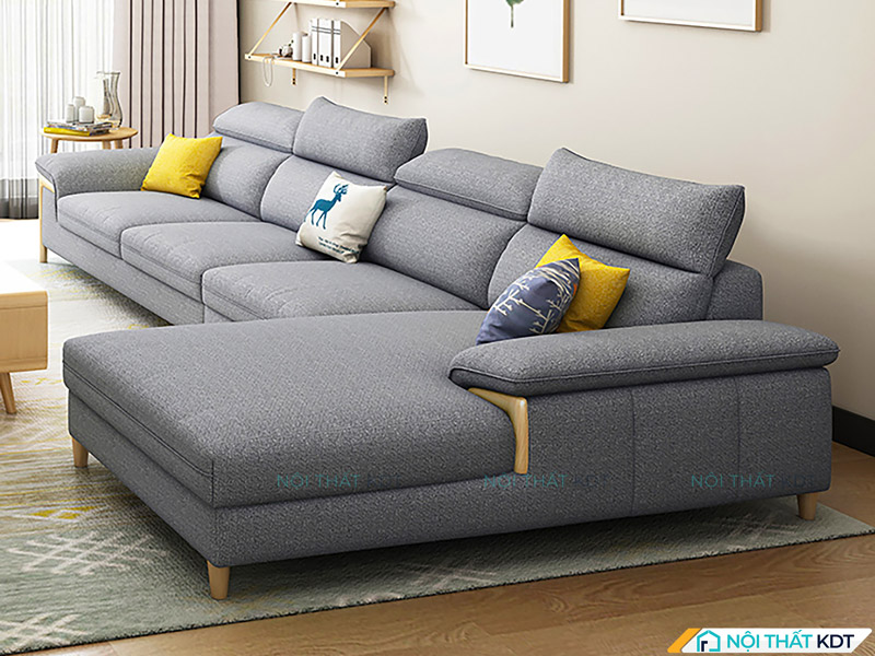 Mẫu sofa nỉ chữ L S105 của Nội thất KDT