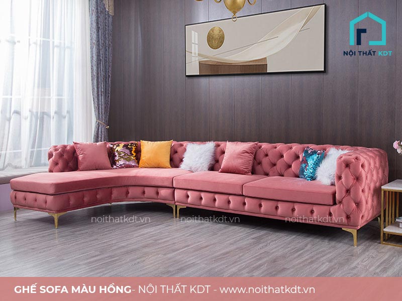sofa màu hồng đậm