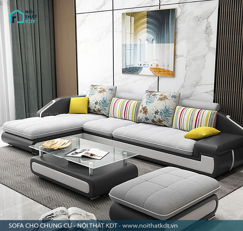 Sofa chung cư thiết kế dạng góc