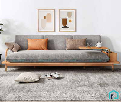 Sofa gỗ đệm nỉ hiện đại S180