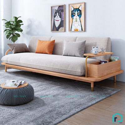 Sofa gỗ nhỏ gọn tiết kiệm diện tích S180