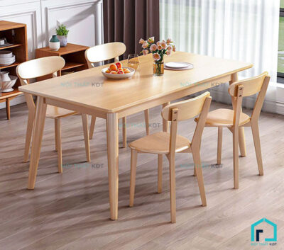Bàn ăn gỗ sồi kèm 4 ghế