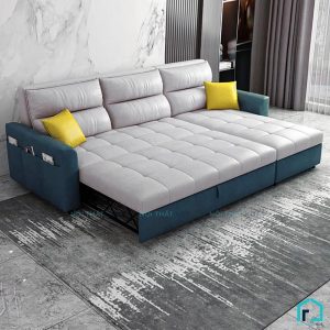 Bộ sofa bed bọc nỉ 2 màu S18 (5)