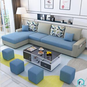 Ghe sofa goc L boc ni dem roi S23A 6