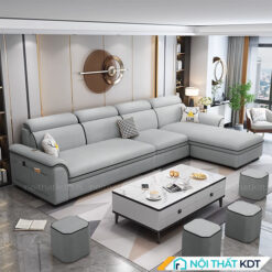 Ghe sofa goc L boc vai ni S110 10
